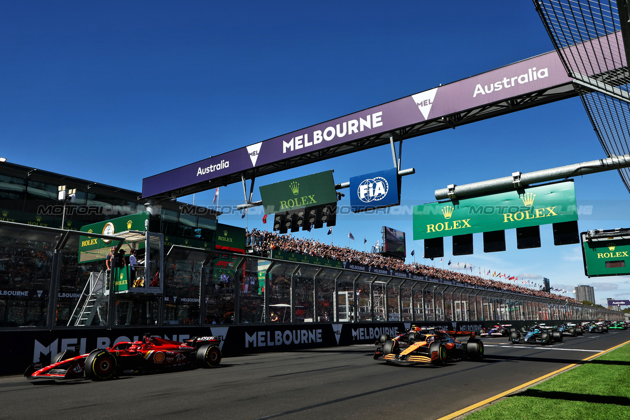 GP AUSTRALIA, Charles Leclerc (MON) Ferrari SF-24 at the partenza of the race.

24.03.2024. Formula 1 World Championship, Rd 3, Australian Grand Prix, Albert Park, Melbourne, Australia, Gara Day.

- www.xpbimages.com, EMail: requests@xpbimages.com © Copyright: Moy / XPB Images