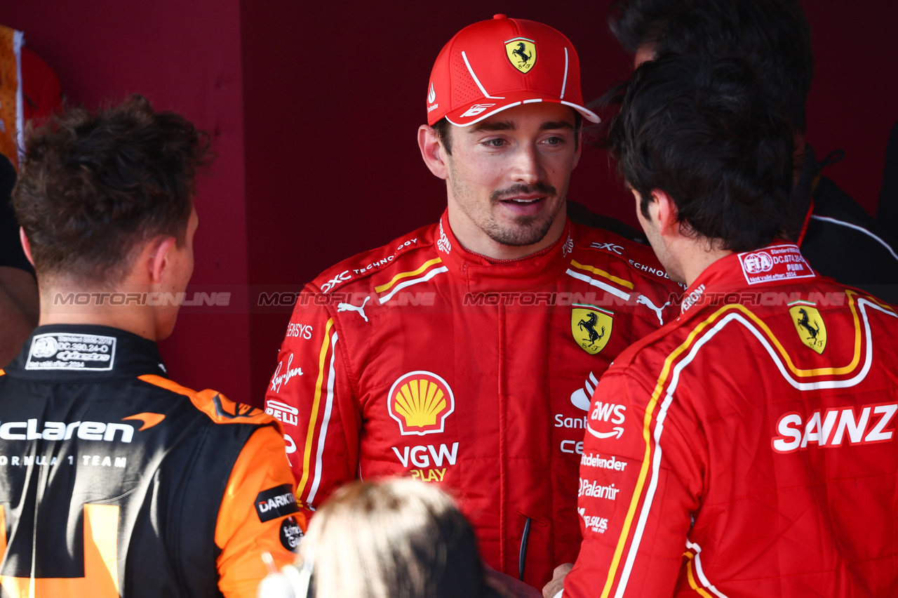 GP AUSTRALIA, Charles Leclerc (FRA), Ferrari Carlos Sainz Jr (ESP), Ferrari 
24.03.2024. Formula 1 World Championship, Rd 3, Australian Grand Prix, Albert Park, Melbourne, Australia, Gara Day.
- www.xpbimages.com, EMail: requests@xpbimages.com © Copyright: Charniaux / XPB Images