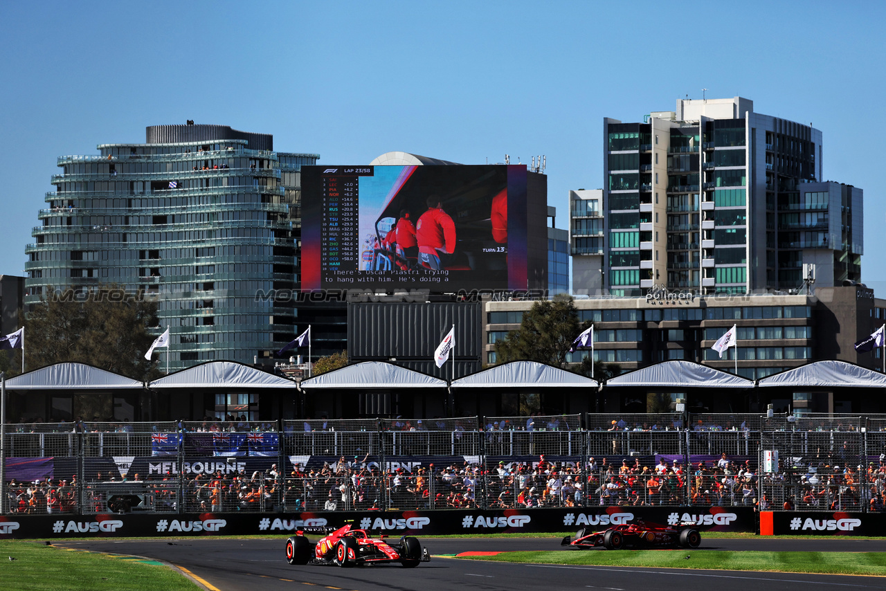 GP AUSTRALIA, Carlos Sainz Jr (ESP) Ferrari SF-24.

24.03.2024. Formula 1 World Championship, Rd 3, Australian Grand Prix, Albert Park, Melbourne, Australia, Gara Day.

- www.xpbimages.com, EMail: requests@xpbimages.com © Copyright: Moy / XPB Images