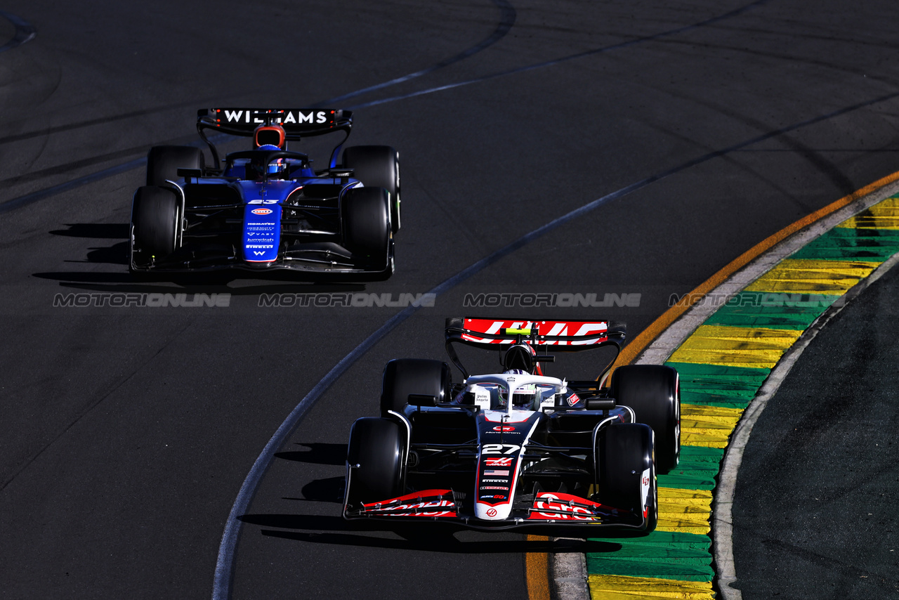 GP AUSTRALIA, Nico Hulkenberg (GER) Haas VF-24.

24.03.2024. Formula 1 World Championship, Rd 3, Australian Grand Prix, Albert Park, Melbourne, Australia, Gara Day.

 - www.xpbimages.com, EMail: requests@xpbimages.com © Copyright: Coates / XPB Images