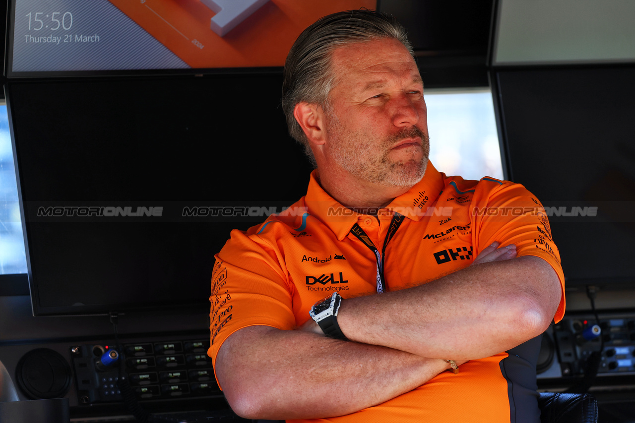 GP AUSTRALIA, Zak Brown (USA) McLaren Executive Director.

21.03.2024. Formula 1 World Championship, Rd 3, Australian Grand Prix, Albert Park, Melbourne, Australia, Preparation Day.

- www.xpbimages.com, EMail: requests@xpbimages.com © Copyright: Batchelor / XPB Images