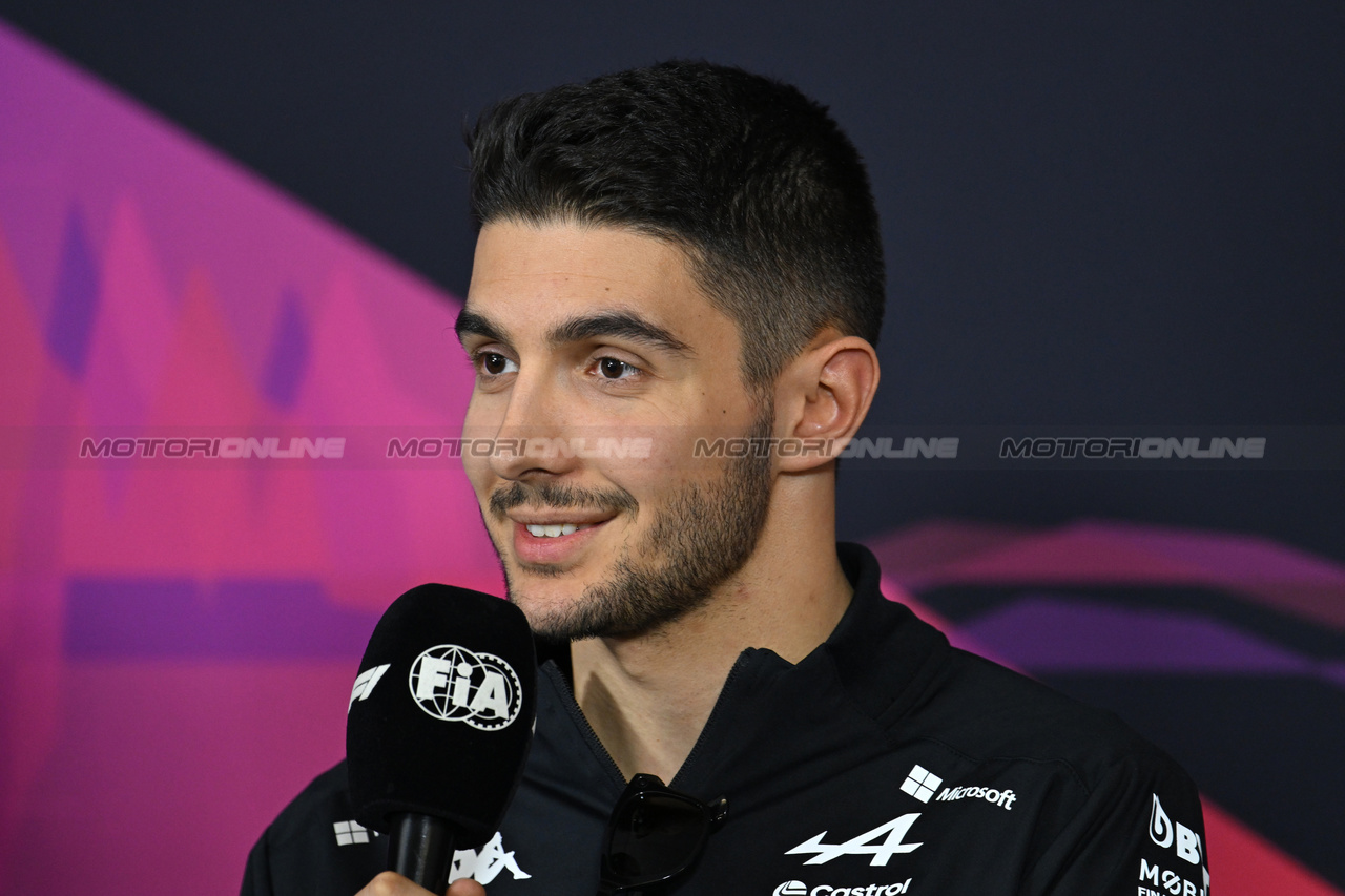 GP AUSTRALIA, Esteban Ocon (FRA) Alpine F1 Team in the FIA Press Conference.

21.03.2024. Formula 1 World Championship, Rd 3, Australian Grand Prix, Albert Park, Melbourne, Australia, Preparation Day.

- www.xpbimages.com, EMail: requests@xpbimages.com © Copyright: XPB Images