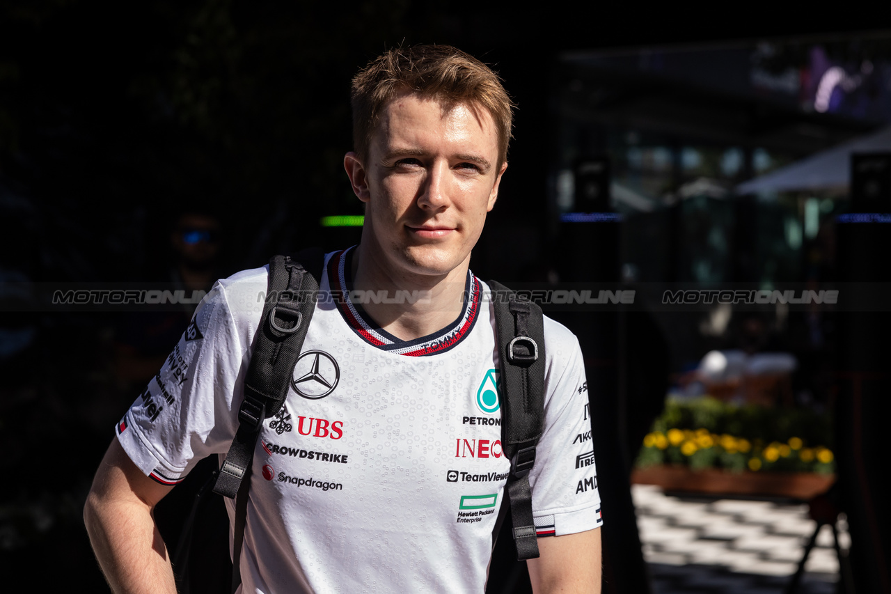 GP AUSTRALIA, Frederik Vesti (DEN) Mercedes AMG F1 Reserve Driver.

21.03.2024. Formula 1 World Championship, Rd 3, Australian Grand Prix, Albert Park, Melbourne, Australia, Preparation Day.

- www.xpbimages.com, EMail: requests@xpbimages.com © Copyright: Bearne / XPB Images
