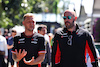 GP AUSTRALIA, (L to R): Kevin Magnussen (DEN) Haas F1 Team with Stuart Morrison (GBR) Haas F1 Team Head of Communications.
21.03.2024. Formula 1 World Championship, Rd 3, Australian Grand Prix, Albert Park, Melbourne, Australia, Preparation Day.
- www.xpbimages.com, EMail: requests@xpbimages.com © Copyright: Bearne / XPB Images