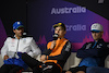 GP AUSTRALIA, (L to R): Daniel Ricciardo (AUS) RB; Oscar Piastri (AUS) McLaren; e Logan Sargeant (USA) Williams Racing, in the FIA Press Conference.
21.03.2024. Formula 1 World Championship, Rd 3, Australian Grand Prix, Albert Park, Melbourne, Australia, Preparation Day.
- www.xpbimages.com, EMail: requests@xpbimages.com © Copyright: XPB Images
