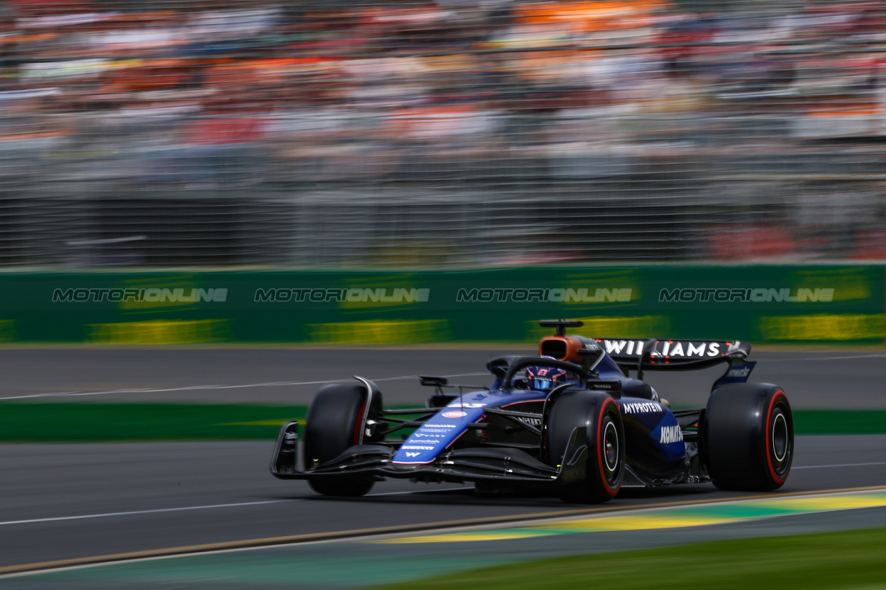 GP AUSTRALIA, Alex Albon (THA), Williams F1 Team 
23.03.2024. Formula 1 World Championship, Rd 3, Australian Grand Prix, Albert Park, Melbourne, Australia, Qualifiche Day.
- www.xpbimages.com, EMail: requests@xpbimages.com © Copyright: Charniaux / XPB Images