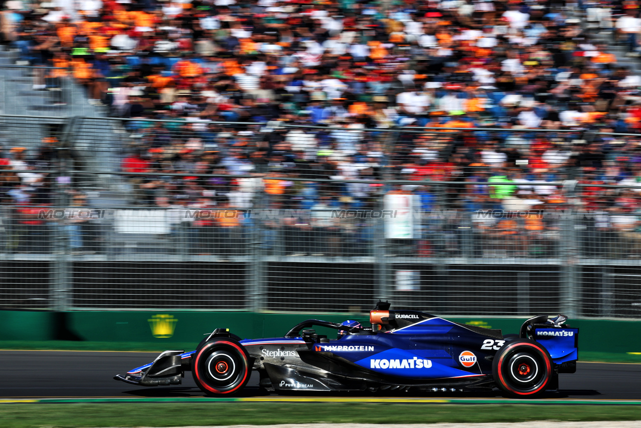 GP AUSTRALIA, Alexander Albon (THA) Williams Racing FW46.

23.03.2024. Formula 1 World Championship, Rd 3, Australian Grand Prix, Albert Park, Melbourne, Australia, Qualifiche Day.

- www.xpbimages.com, EMail: requests@xpbimages.com © Copyright: Moy / XPB Images