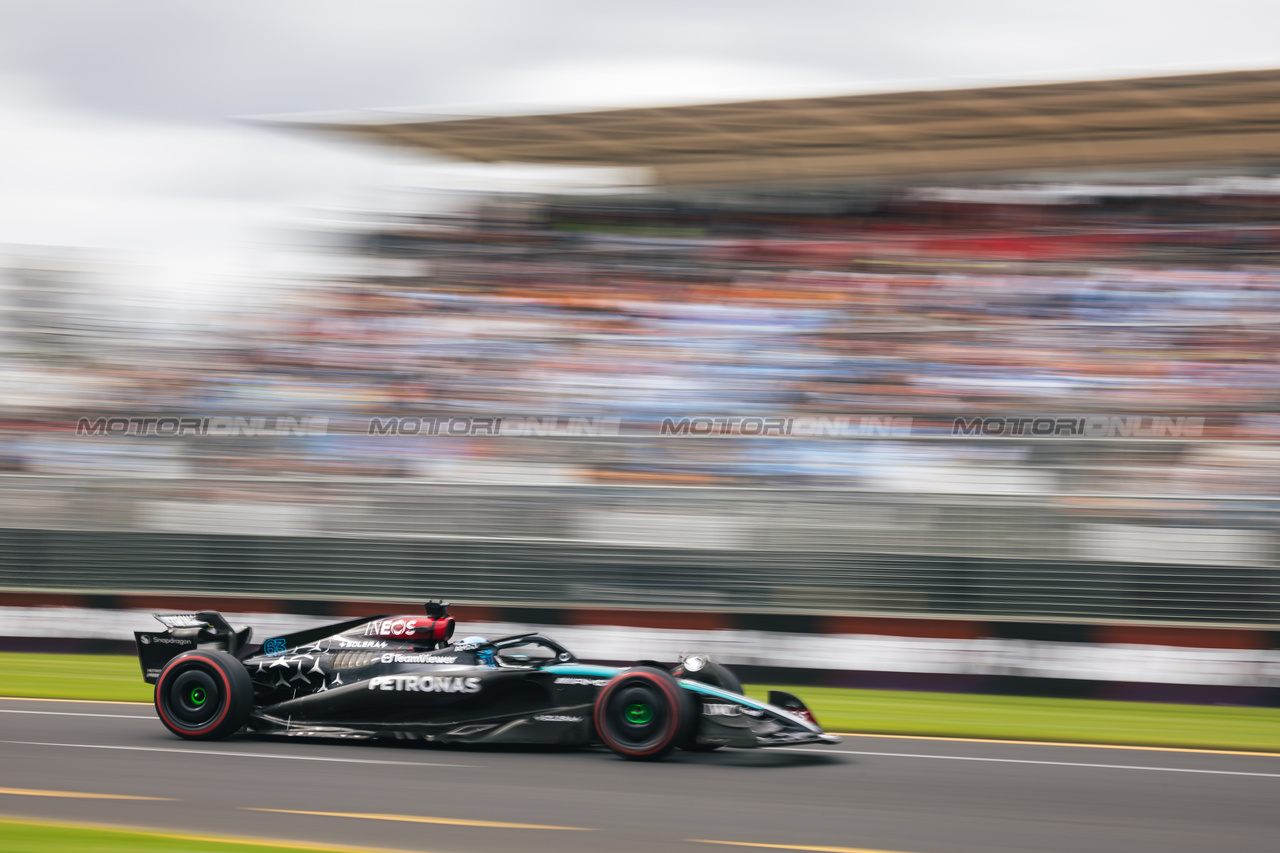 GP AUSTRALIA, George Russell (GBR) Mercedes AMG F1 W15.

23.03.2024. Formula 1 World Championship, Rd 3, Australian Grand Prix, Albert Park, Melbourne, Australia, Qualifiche Day.

- www.xpbimages.com, EMail: requests@xpbimages.com © Copyright: Bearne / XPB Images