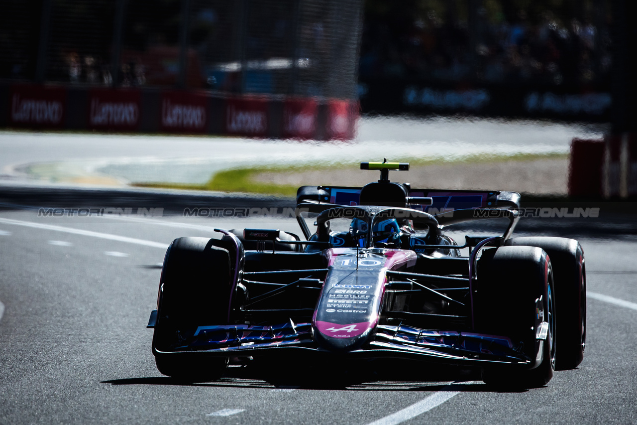 GP AUSTRALIA, Pierre Gasly (FRA) Alpine F1 Team A524.

23.03.2024. Formula 1 World Championship, Rd 3, Australian Grand Prix, Albert Park, Melbourne, Australia, Qualifiche Day.

- www.xpbimages.com, EMail: requests@xpbimages.com © Copyright: Bearne / XPB Images