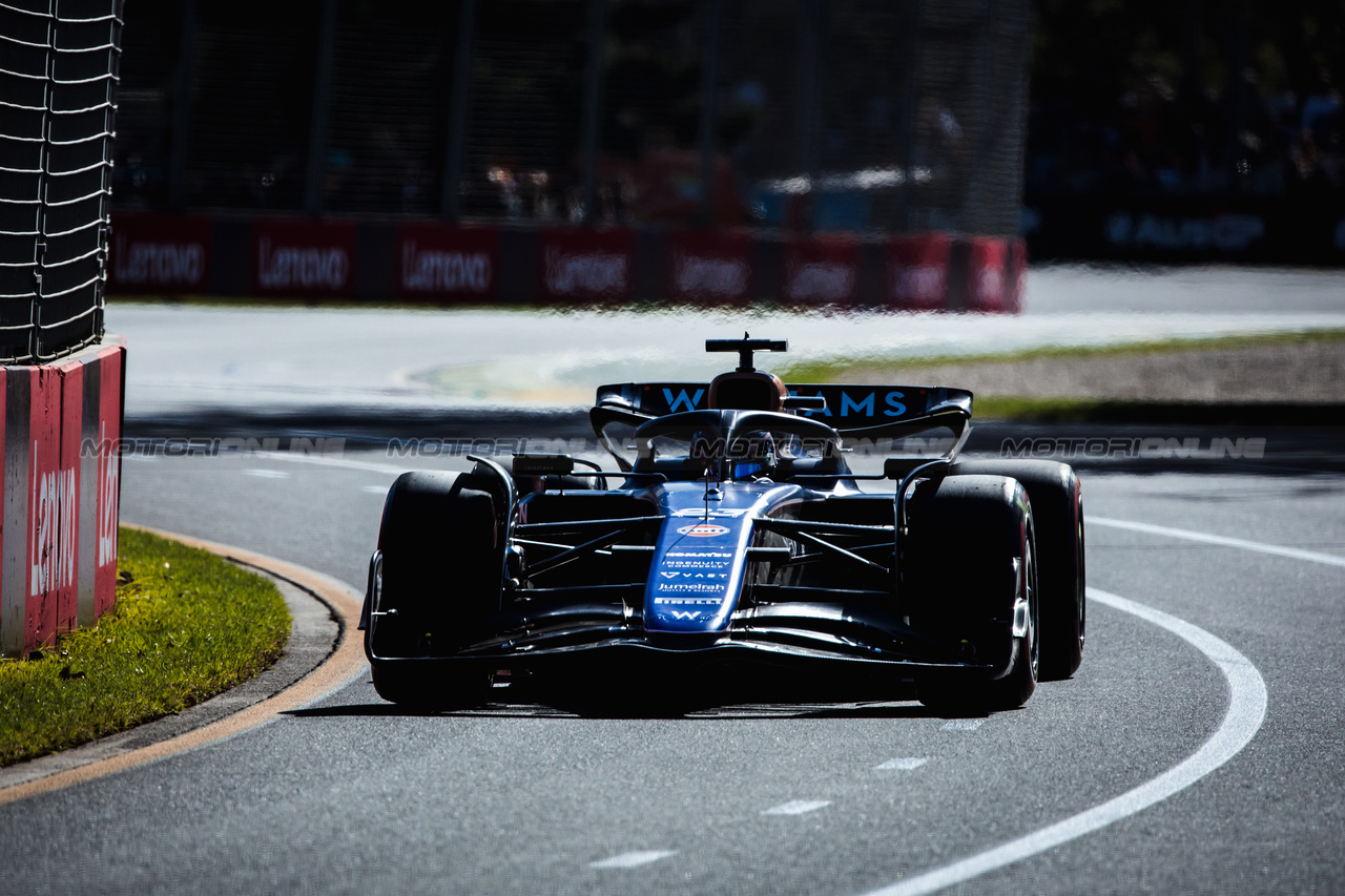 GP AUSTRALIA, Alexander Albon (THA) Williams Racing FW46.

23.03.2024. Formula 1 World Championship, Rd 3, Australian Grand Prix, Albert Park, Melbourne, Australia, Qualifiche Day.

- www.xpbimages.com, EMail: requests@xpbimages.com © Copyright: Bearne / XPB Images