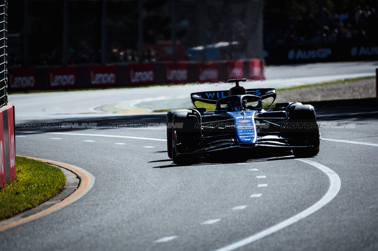 GP AUSTRALIA, Alexander Albon (THA) Williams Racing FW46.

23.03.2024. Formula 1 World Championship, Rd 3, Australian Grand Prix, Albert Park, Melbourne, Australia, Qualifiche Day.

- www.xpbimages.com, EMail: requests@xpbimages.com © Copyright: Bearne / XPB Images