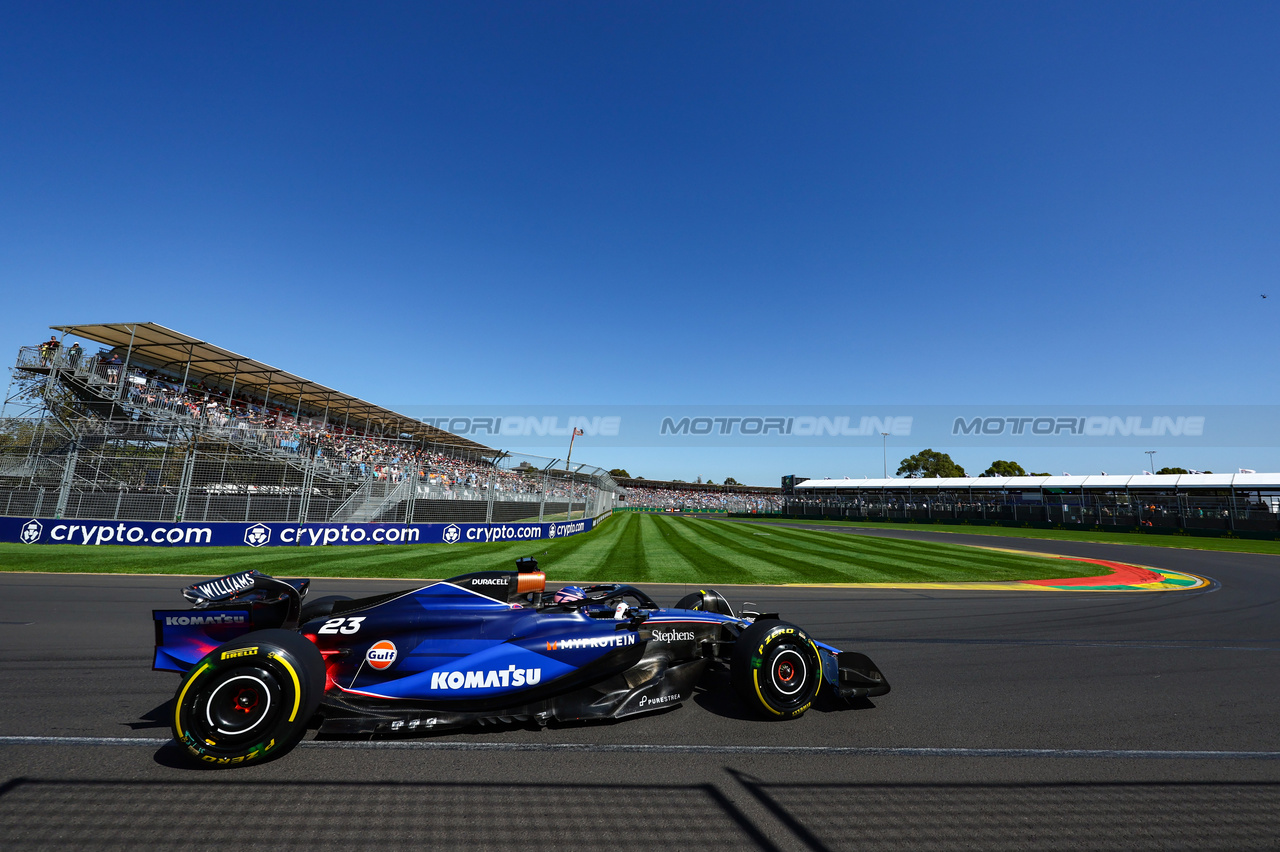 GP AUSTRALIA, Alex Albon (THA), Williams F1 Team 
22.03.2024. Formula 1 World Championship, Rd 3, Australian Grand Prix, Albert Park, Melbourne, Australia, Practice Day.
- www.xpbimages.com, EMail: requests@xpbimages.com © Copyright: Charniaux / XPB Images