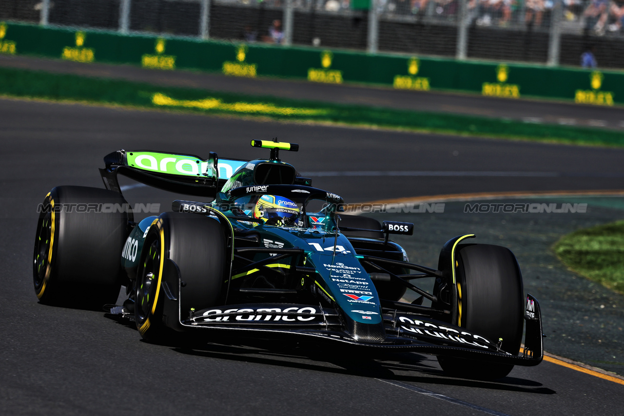 GP AUSTRALIA, Fernando Alonso (ESP) Aston Martin F1 Team AMR24.

22.03.2024. Formula 1 World Championship, Rd 3, Australian Grand Prix, Albert Park, Melbourne, Australia, Practice Day.

- www.xpbimages.com, EMail: requests@xpbimages.com © Copyright: Moy / XPB Images