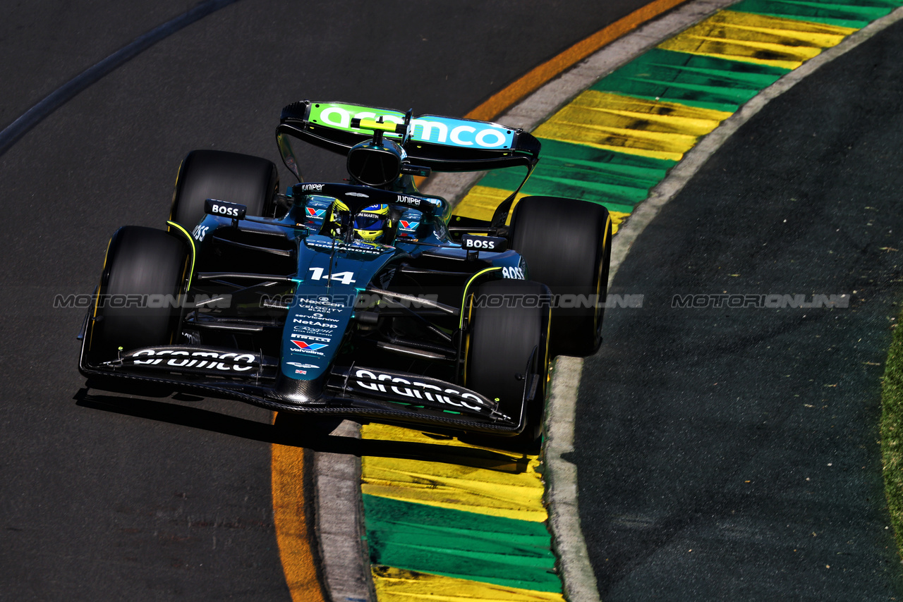 GP AUSTRALIA, Fernando Alonso (ESP) Aston Martin F1 Team AMR24.

22.03.2024. Formula 1 World Championship, Rd 3, Australian Grand Prix, Albert Park, Melbourne, Australia, Practice Day.

 - www.xpbimages.com, EMail: requests@xpbimages.com © Copyright: Coates / XPB Images