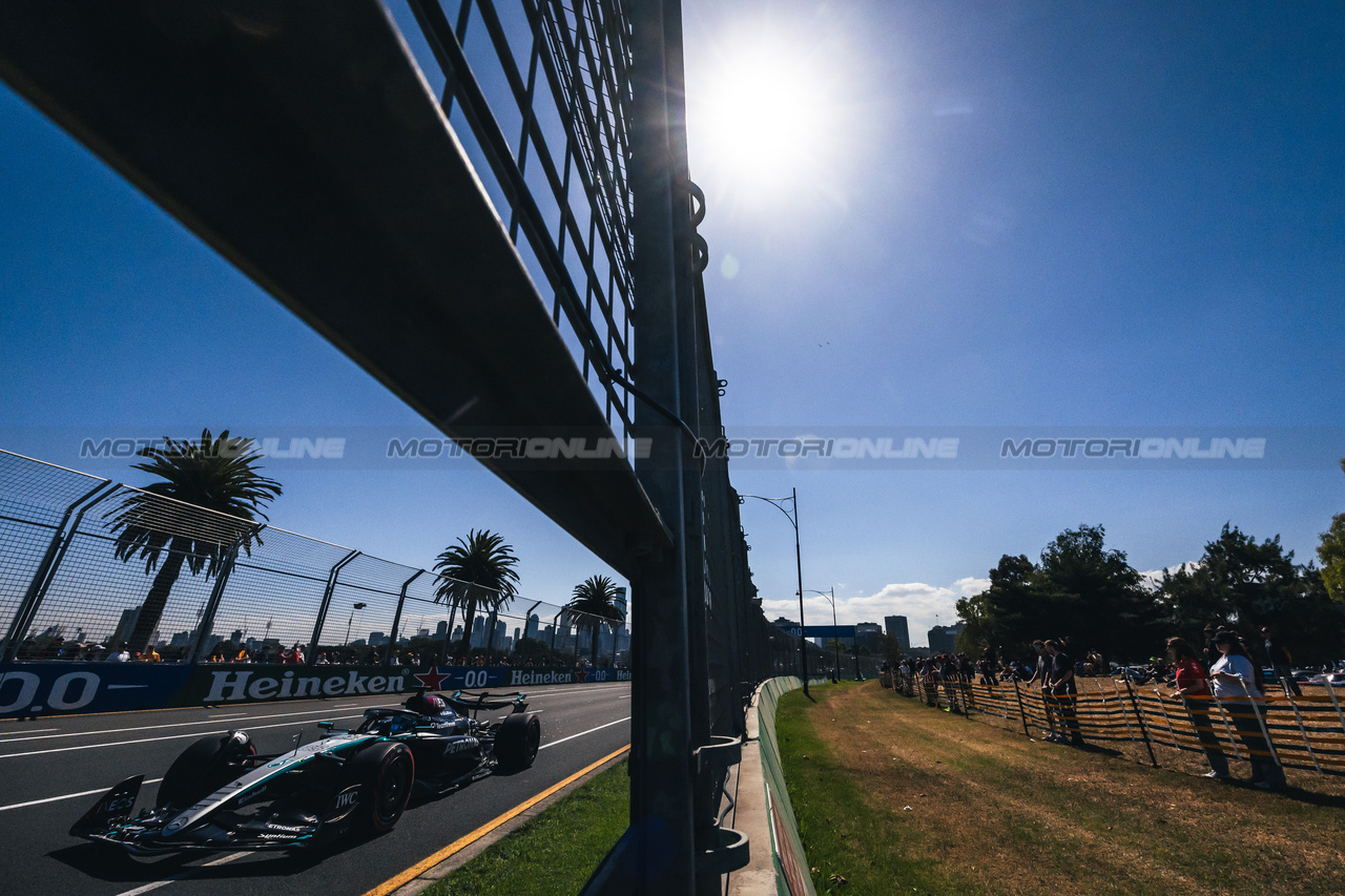 GP AUSTRALIA, George Russell (GBR) Mercedes AMG F1 W15.

22.03.2024. Formula 1 World Championship, Rd 3, Australian Grand Prix, Albert Park, Melbourne, Australia, Practice Day.

- www.xpbimages.com, EMail: requests@xpbimages.com © Copyright: Bearne / XPB Images