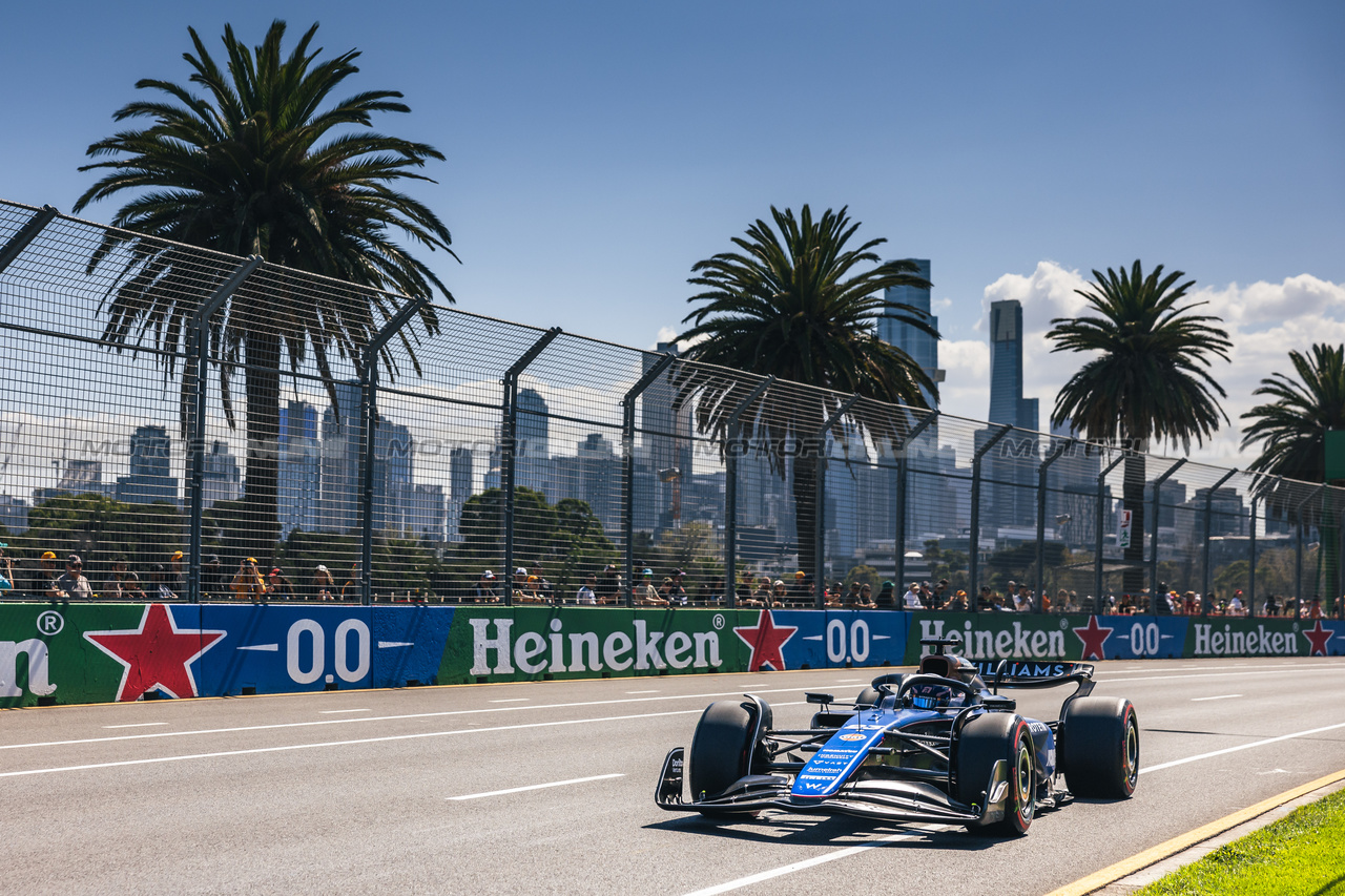 GP AUSTRALIA, Alexander Albon (THA) Williams Racing FW46.

22.03.2024. Formula 1 World Championship, Rd 3, Australian Grand Prix, Albert Park, Melbourne, Australia, Practice Day.

- www.xpbimages.com, EMail: requests@xpbimages.com © Copyright: Bearne / XPB Images