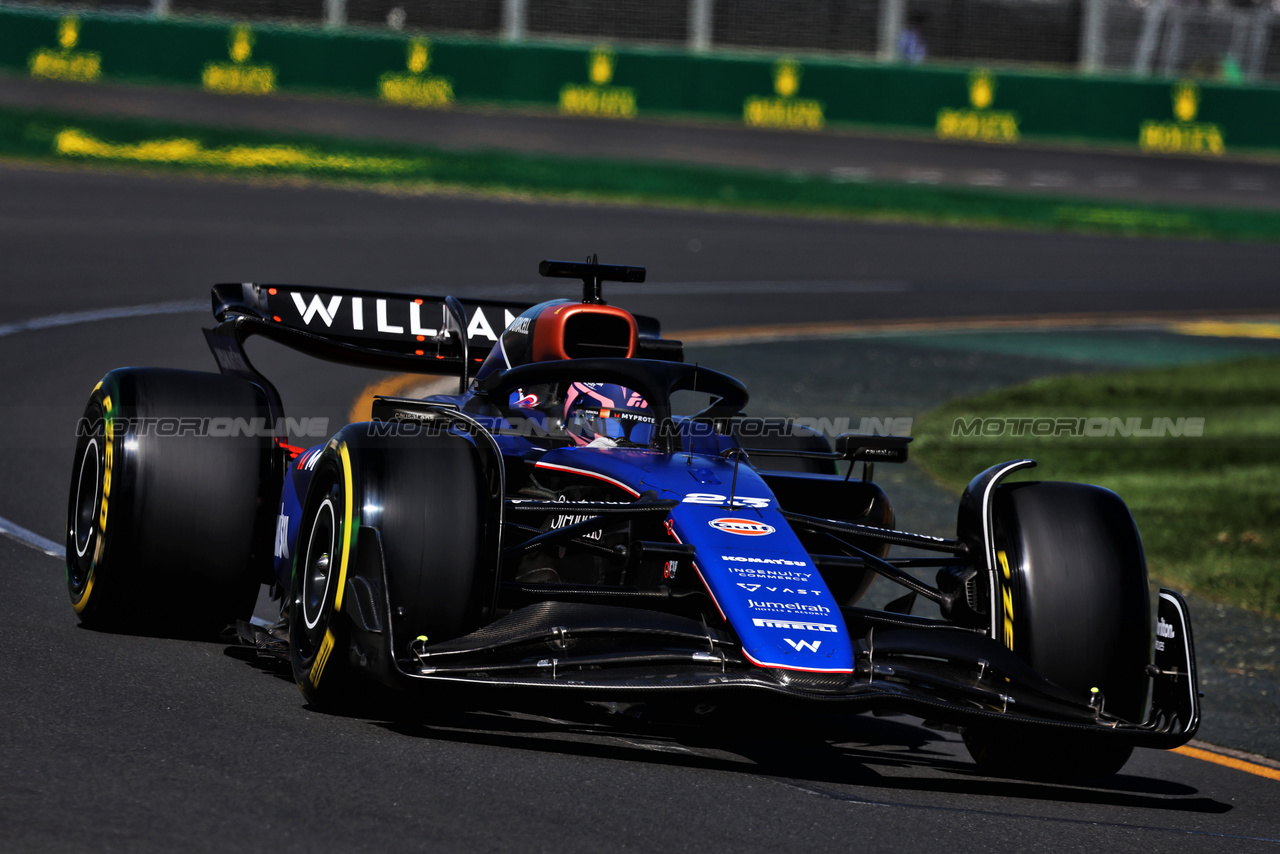 GP AUSTRALIA, Alexander Albon (THA) Williams Racing FW46.

22.03.2024. Formula 1 World Championship, Rd 3, Australian Grand Prix, Albert Park, Melbourne, Australia, Practice Day.

- www.xpbimages.com, EMail: requests@xpbimages.com © Copyright: Moy / XPB Images