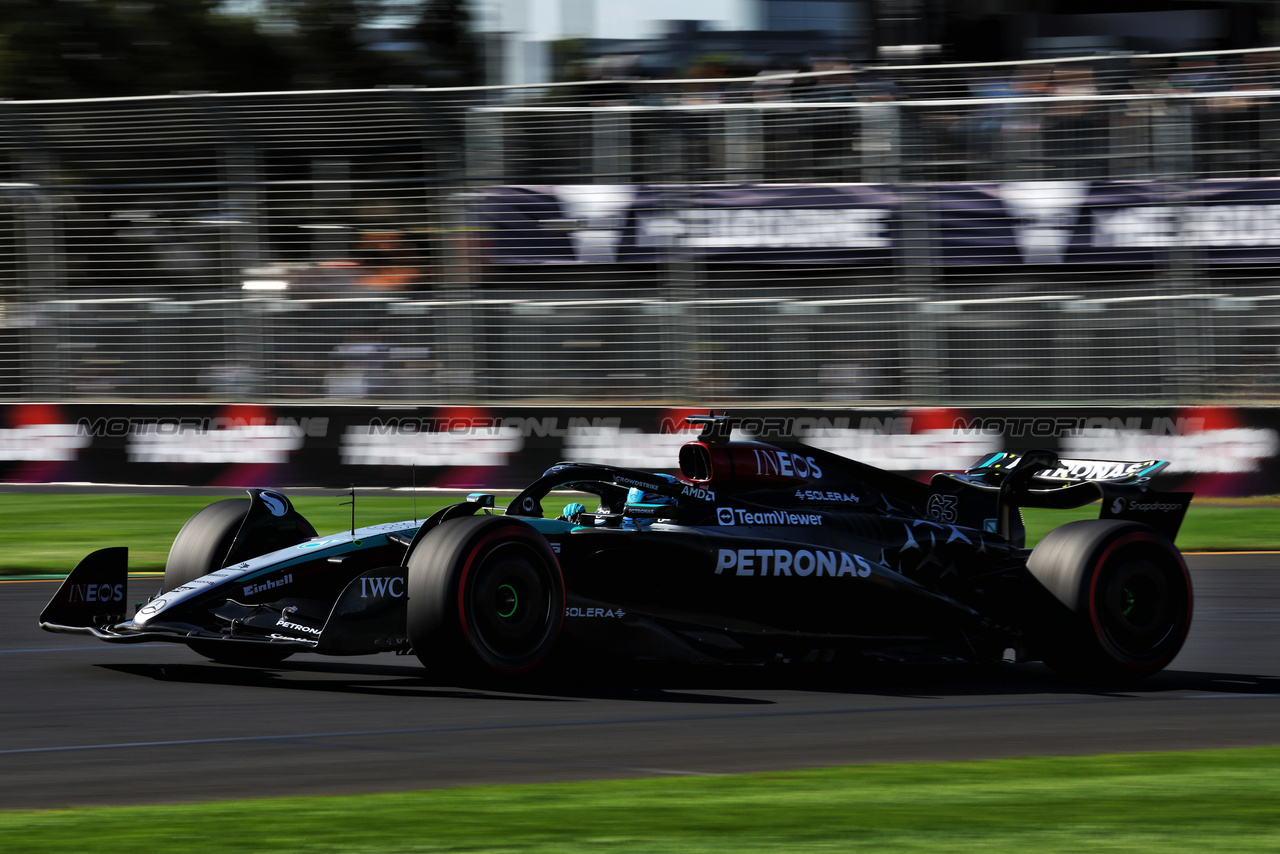 GP AUSTRALIA, George Russell (GBR) Mercedes AMG F1 W15.

22.03.2024. Formula 1 World Championship, Rd 3, Australian Grand Prix, Albert Park, Melbourne, Australia, Practice Day.

- www.xpbimages.com, EMail: requests@xpbimages.com © Copyright: Moy / XPB Images