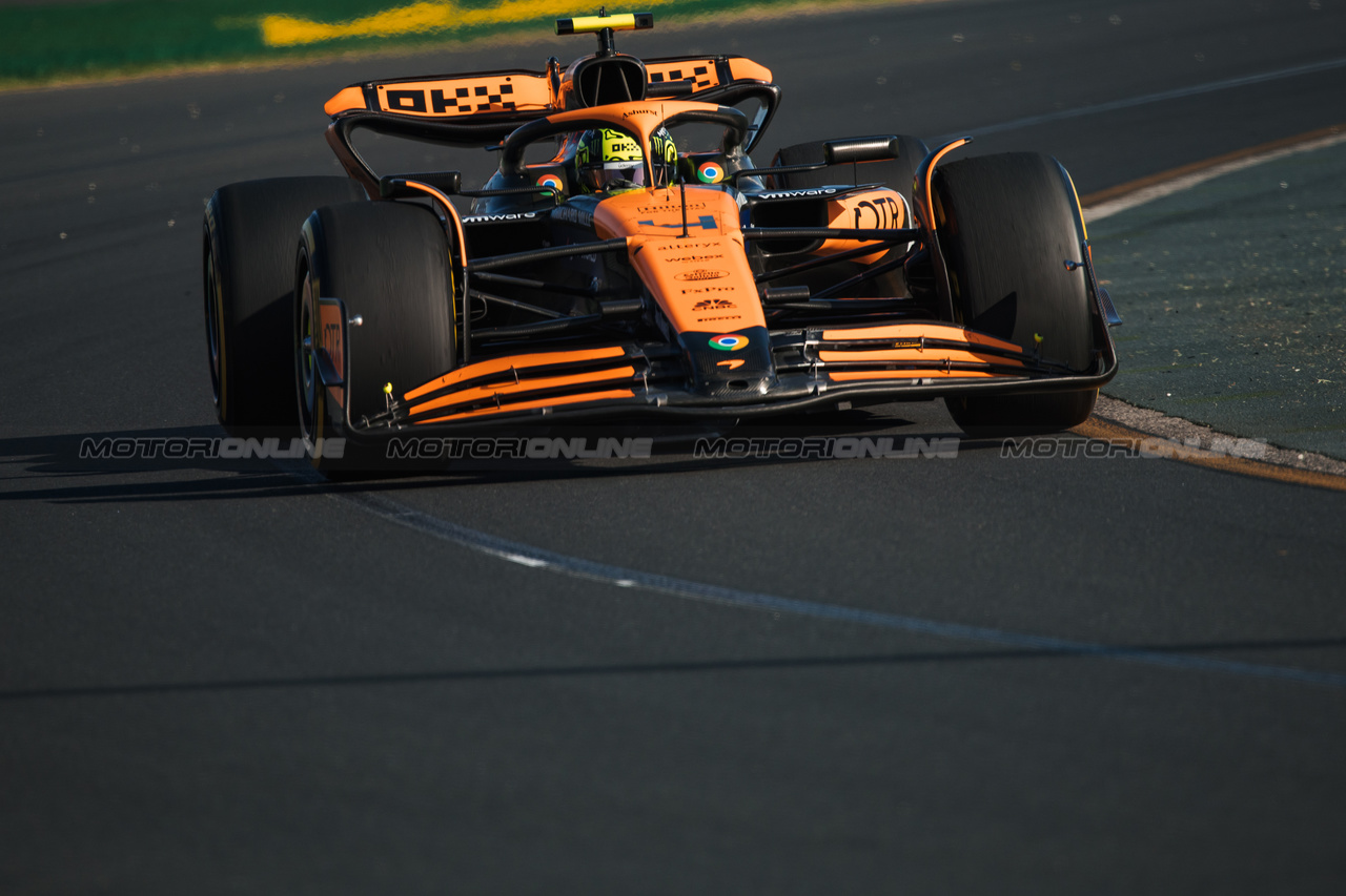 GP AUSTRALIA, Lando Norris (GBR) McLaren MCL38.

22.03.2024. Formula 1 World Championship, Rd 3, Australian Grand Prix, Albert Park, Melbourne, Australia, Practice Day.

- www.xpbimages.com, EMail: requests@xpbimages.com © Copyright: Bearne / XPB Images