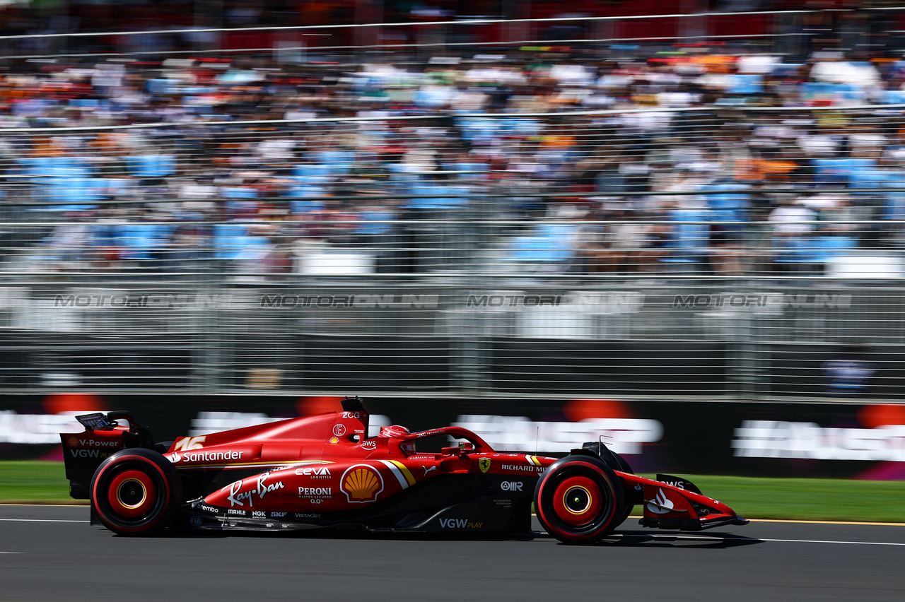 GP AUSTRALIA, Charles Leclerc (FRA), Ferrari 
22.03.2024. Formula 1 World Championship, Rd 3, Australian Grand Prix, Albert Park, Melbourne, Australia, Practice Day.
- www.xpbimages.com, EMail: requests@xpbimages.com © Copyright: Charniaux / XPB Images