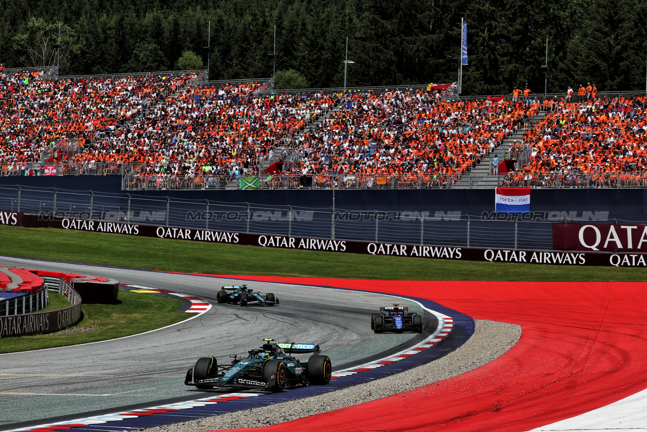 GP AUSTRIA, Fernando Alonso (ESP) Aston Martin F1 Team AMR24.

30.06.2024. Formula 1 World Championship, Rd 11, Austrian Grand Prix, Spielberg, Austria, Gara Day.

- www.xpbimages.com, EMail: requests@xpbimages.com © Copyright: Batchelor / XPB Images