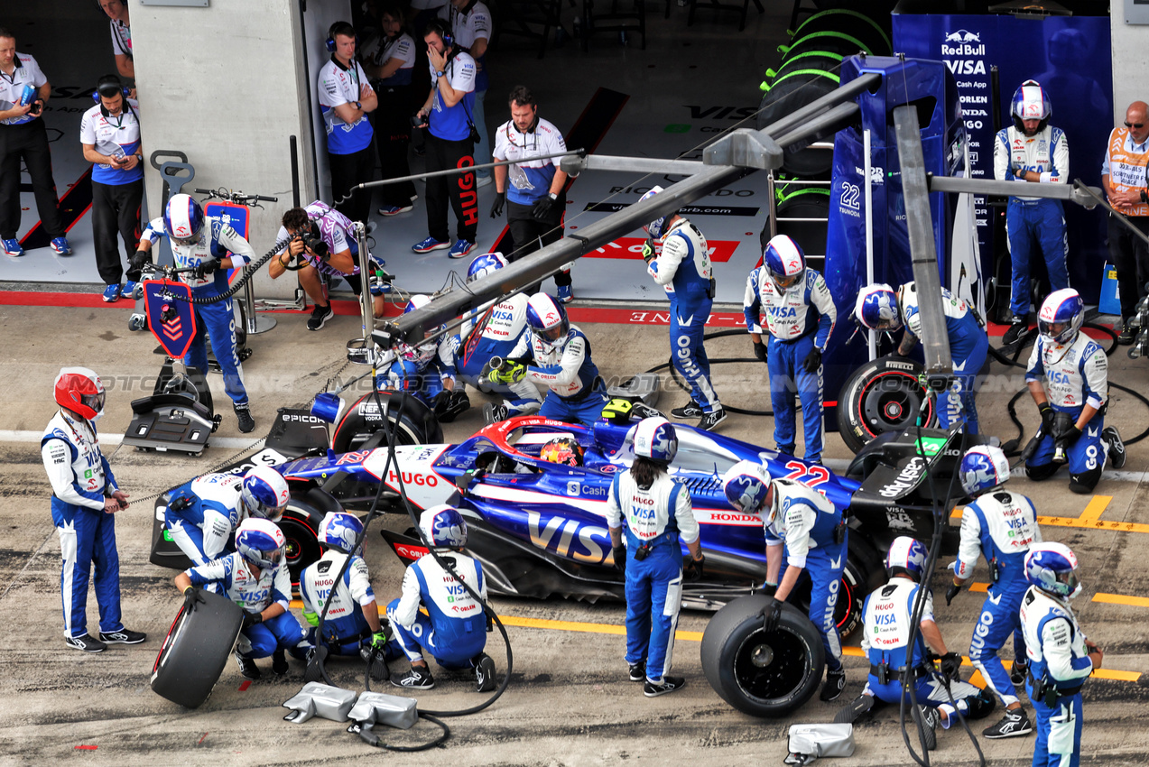 GP AUSTRIA, Yuki Tsunoda (JPN) RB VCARB 01 makes a pit stop.

30.06.2024. Formula 1 World Championship, Rd 11, Austrian Grand Prix, Spielberg, Austria, Gara Day.

- www.xpbimages.com, EMail: requests@xpbimages.com © Copyright: Batchelor / XPB Images