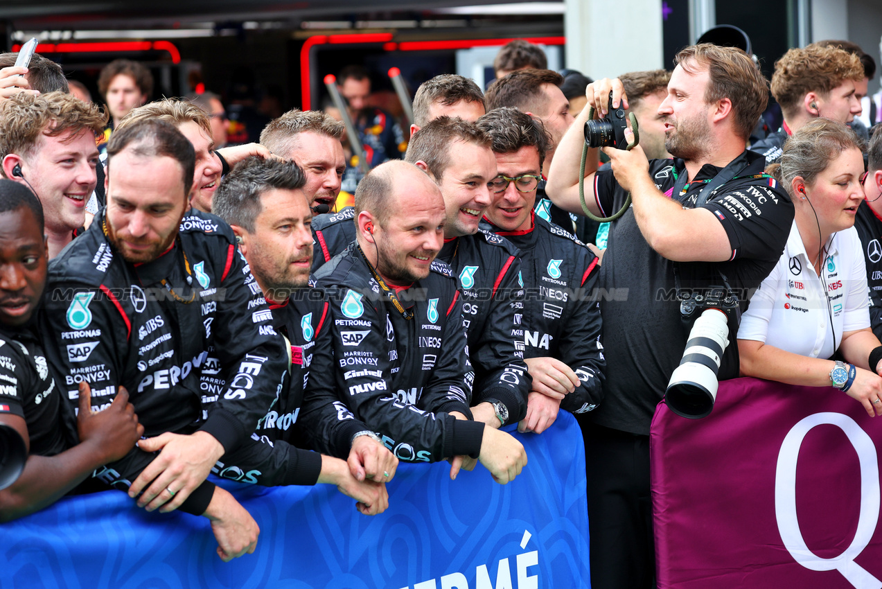 GP AUSTRIA, Mercedes AMG F1 at the podium.

30.06.2024. Formula 1 World Championship, Rd 11, Austrian Grand Prix, Spielberg, Austria, Gara Day.

- www.xpbimages.com, EMail: requests@xpbimages.com © Copyright: Batchelor / XPB Images