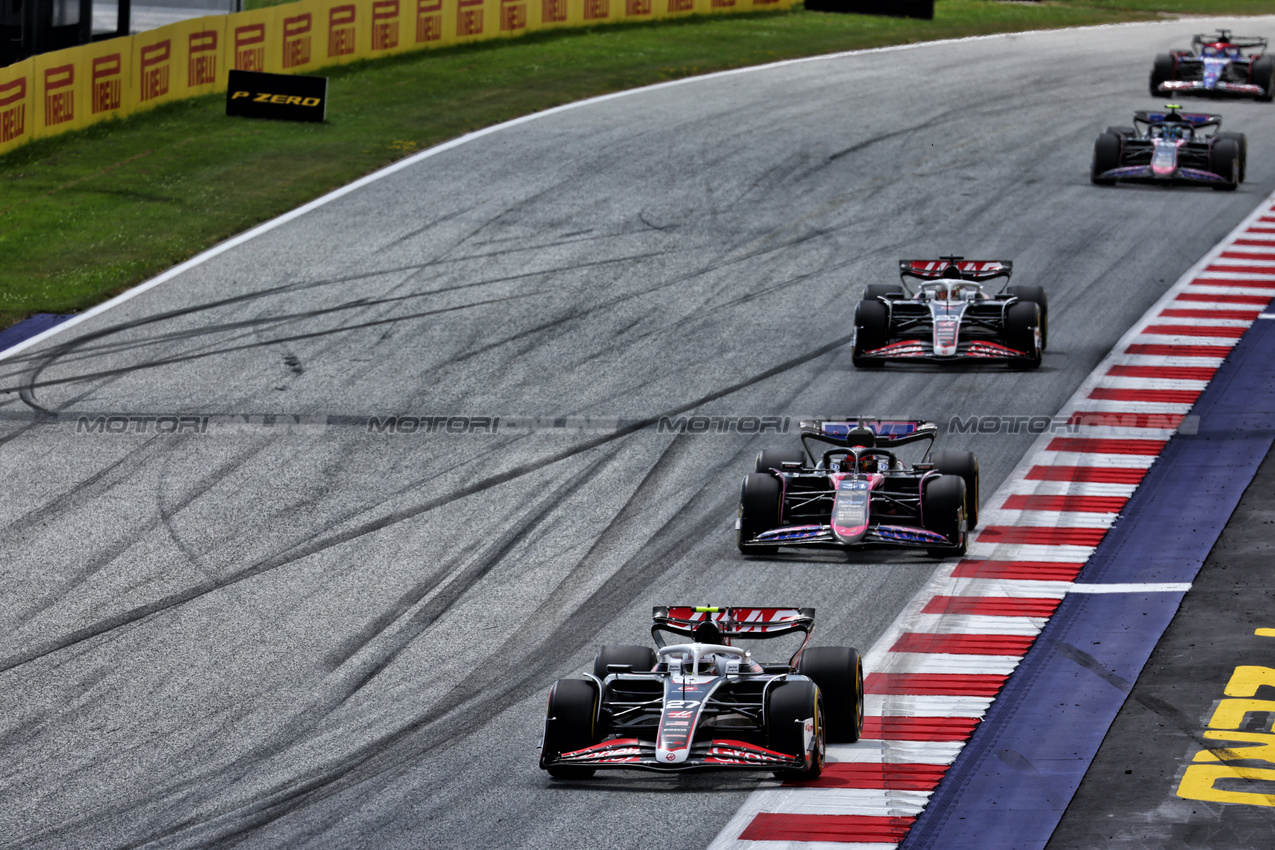 GP AUSTRIA, Nico Hulkenberg (GER) Haas VF-24.

30.06.2024. Formula 1 World Championship, Rd 11, Austrian Grand Prix, Spielberg, Austria, Gara Day.

 - www.xpbimages.com, EMail: requests@xpbimages.com © Copyright: Coates / XPB Images