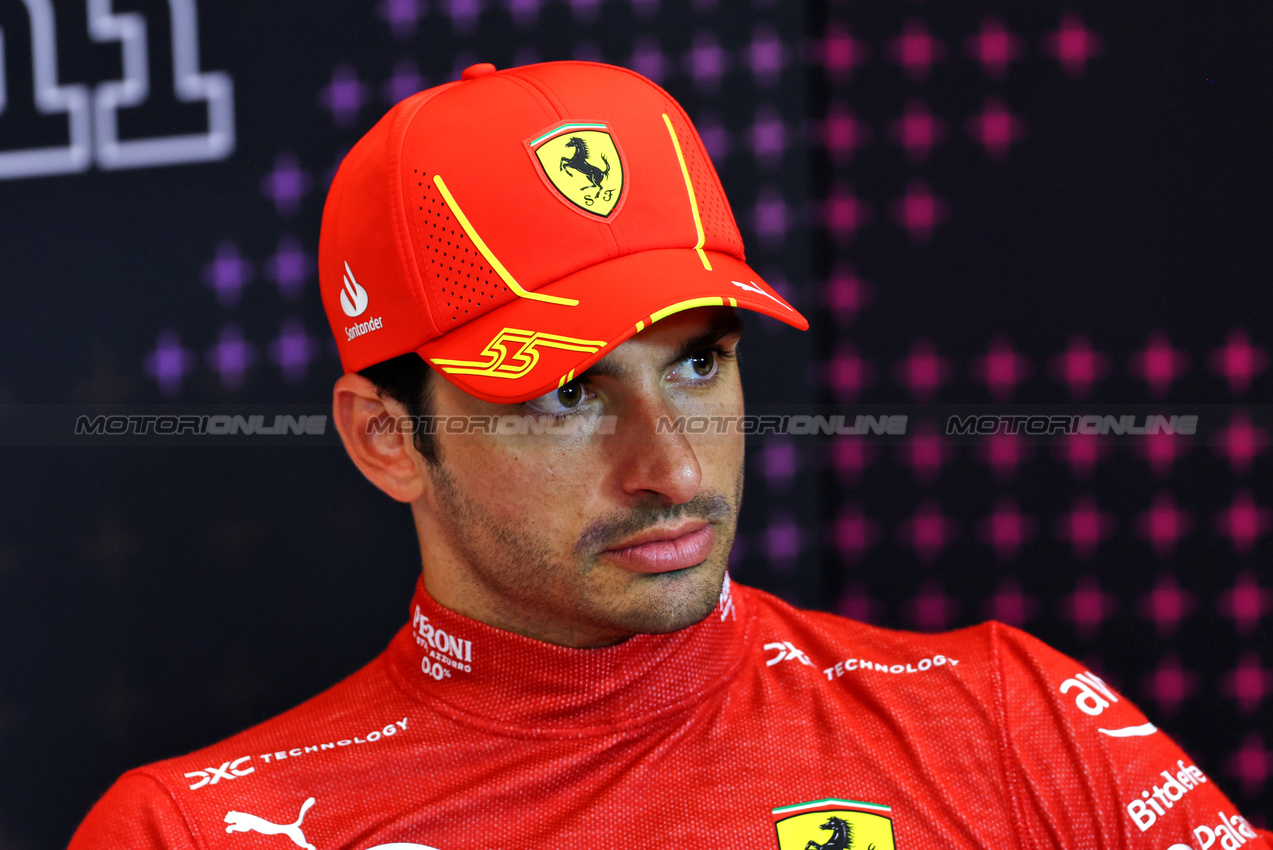 GP AUSTRIA, Carlos Sainz Jr (ESP) Ferrari in the post race FIA Press Conference.

30.06.2024. Formula 1 World Championship, Rd 11, Austrian Grand Prix, Spielberg, Austria, Gara Day.

 - www.xpbimages.com, EMail: requests@xpbimages.com © Copyright: Coates / XPB Images