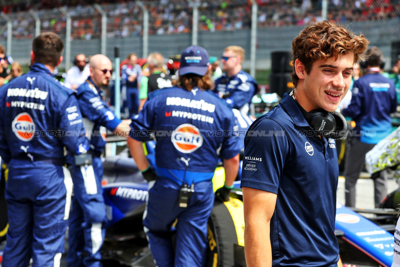 GP AUSTRIA, Franco Colapinto (ARG) Williams Racing Academy Driver on the grid.

30.06.2024. Formula 1 World Championship, Rd 11, Austrian Grand Prix, Spielberg, Austria, Gara Day.

- www.xpbimages.com, EMail: requests@xpbimages.com © Copyright: Batchelor / XPB Images