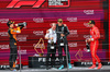 GP AUSTRIA, The podium (L to R): Oscar Piastri (AUS) McLaren, second; Marcus Dudley (GBR) Mercedes AMG F1 Gara Engineer; George Russell (GBR) Mercedes AMG F1, vincitore; Carlos Sainz Jr (ESP) Ferrari, third.

30.06.2024. Formula 1 World Championship, Rd 11, Austrian Grand Prix, Spielberg, Austria, Gara Day.

- www.xpbimages.com, EMail: requests@xpbimages.com © Copyright: Charniaux / XPB Images