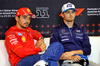 GP AUSTRIA, (L to R): Charles Leclerc (MON) Ferrari e Logan Sargeant (USA) Williams Racing in the FIA Press Conference.

27.06.2024. Formula 1 World Championship, Rd 11, Austrian Grand Prix, Spielberg, Austria, Preparation Day.

- www.xpbimages.com, EMail: requests@xpbimages.com © Copyright: Batchelor / XPB Images