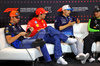 GP AUSTRIA, (L to R): Max Verstappen (NLD) Red Bull Racing; Charles Leclerc (MON) Ferrari; Logan Sargeant (USA) Williams Racing; e Zhou Guanyu (CHN) Sauber, in the FIA Press Conference.

27.06.2024. Formula 1 World Championship, Rd 11, Austrian Grand Prix, Spielberg, Austria, Preparation Day.

- www.xpbimages.com, EMail: requests@xpbimages.com © Copyright: Batchelor / XPB Images