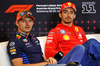 GP AUSTRIA, (L to R): Max Verstappen (NLD) Red Bull Racing e Charles Leclerc (MON) Ferrari in the FIA Press Conference.

27.06.2024. Formula 1 World Championship, Rd 11, Austrian Grand Prix, Spielberg, Austria, Preparation Day.

- www.xpbimages.com, EMail: requests@xpbimages.com © Copyright: Batchelor / XPB Images