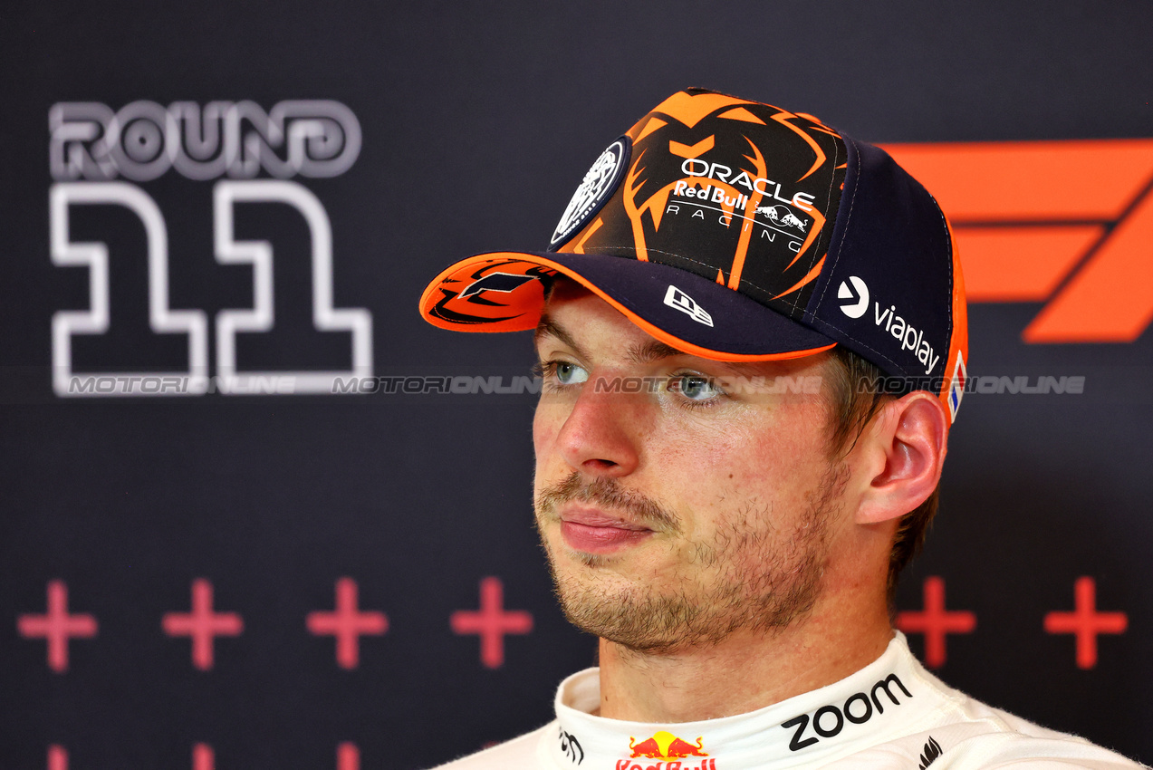 GP AUSTRIA, Max Verstappen (NLD) Red Bull Racing in the post Sprint FIA Press Conference.

29.06.2024. Formula 1 World Championship, Rd 11, Austrian Grand Prix, Spielberg, Austria, Sprint e Qualifiche Day.

- www.xpbimages.com, EMail: requests@xpbimages.com © Copyright: Charniaux / XPB Images