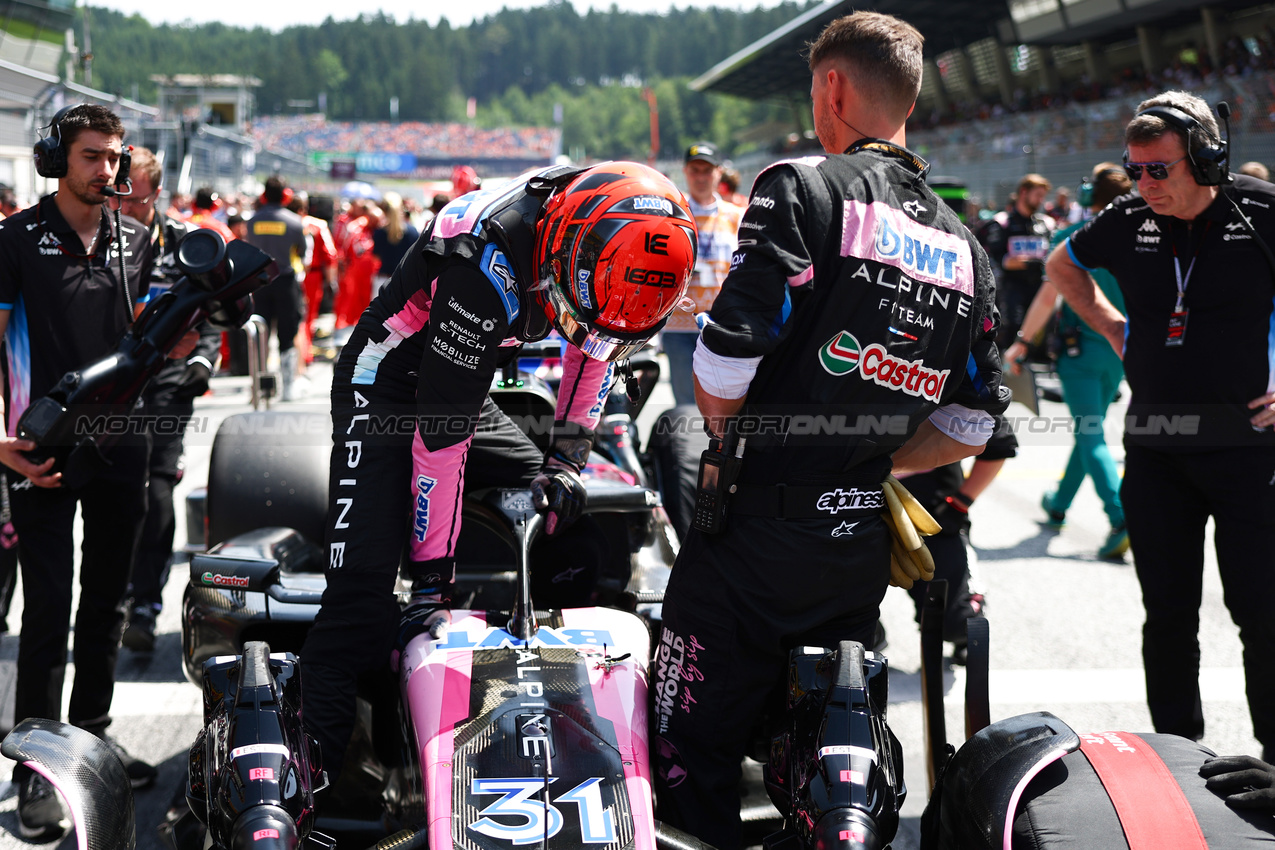 GP AUSTRIA, Esteban Ocon (FRA), Alpine F1 Team 
29.06.2024. Formula 1 World Championship, Rd 11, Austrian Grand Prix, Spielberg, Austria, Sprint e Qualifiche Day.
- www.xpbimages.com, EMail: requests@xpbimages.com © Copyright: Charniaux / XPB Images