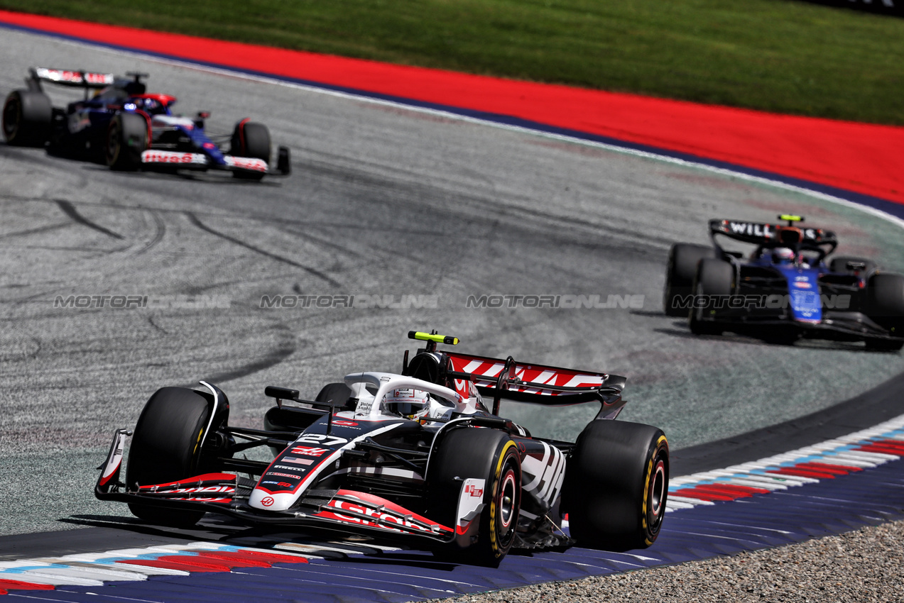 GP AUSTRIA, Nico Hulkenberg (GER) Haas VF-24.

29.06.2024. Formula 1 World Championship, Rd 11, Austrian Grand Prix, Spielberg, Austria, Sprint e Qualifiche Day.

- www.xpbimages.com, EMail: requests@xpbimages.com © Copyright: Batchelor / XPB Images