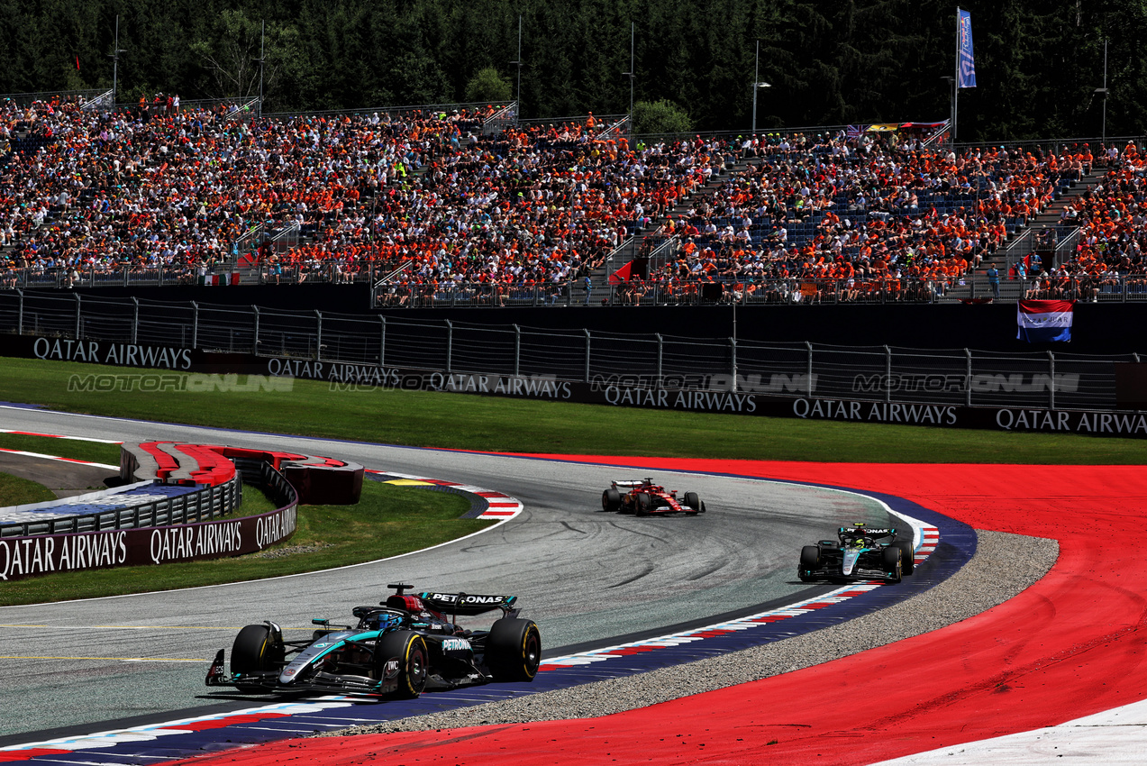 GP AUSTRIA, George Russell (GBR) Mercedes AMG F1 W15.

29.06.2024. Formula 1 World Championship, Rd 11, Austrian Grand Prix, Spielberg, Austria, Sprint e Qualifiche Day.

- www.xpbimages.com, EMail: requests@xpbimages.com © Copyright: Batchelor / XPB Images