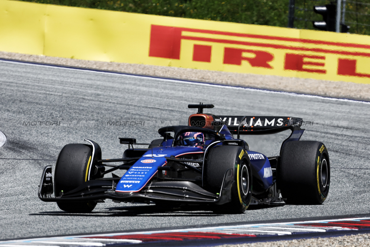 GP AUSTRIA, Alexander Albon (THA) Williams Racing FW46.

29.06.2024. Formula 1 World Championship, Rd 11, Austrian Grand Prix, Spielberg, Austria, Sprint e Qualifiche Day.

- www.xpbimages.com, EMail: requests@xpbimages.com © Copyright: Bearne / XPB Images