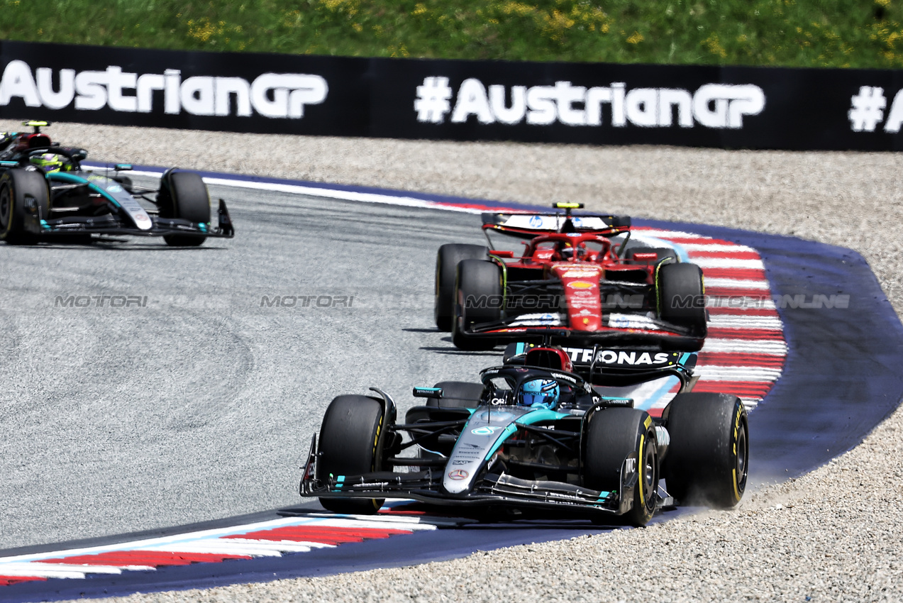 GP AUSTRIA, George Russell (GBR) Mercedes AMG F1 W15.

29.06.2024. Formula 1 World Championship, Rd 11, Austrian Grand Prix, Spielberg, Austria, Sprint e Qualifiche Day.

- www.xpbimages.com, EMail: requests@xpbimages.com © Copyright: Bearne / XPB Images