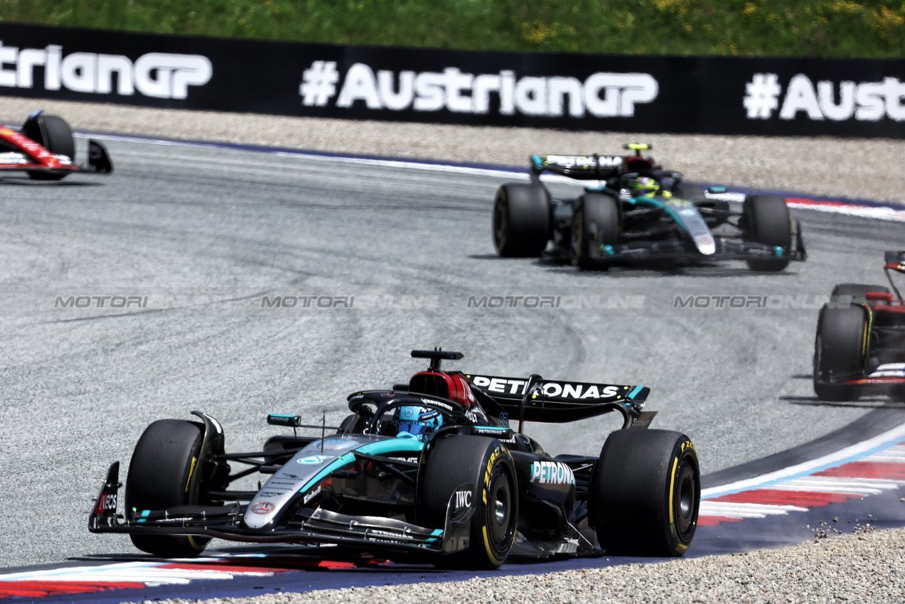 GP AUSTRIA, George Russell (GBR) Mercedes AMG F1 W15.

29.06.2024. Formula 1 World Championship, Rd 11, Austrian Grand Prix, Spielberg, Austria, Sprint e Qualifiche Day.

- www.xpbimages.com, EMail: requests@xpbimages.com © Copyright: Bearne / XPB Images