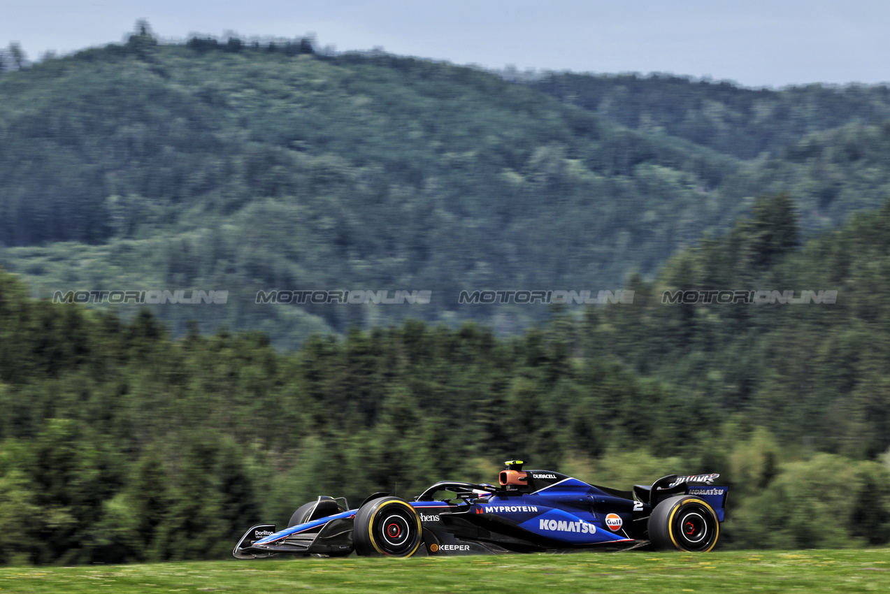 GP AUSTRIA, Logan Sargeant (USA) Williams Racing FW46.

29.06.2024. Formula 1 World Championship, Rd 11, Austrian Grand Prix, Spielberg, Austria, Sprint e Qualifiche Day.

- www.xpbimages.com, EMail: requests@xpbimages.com © Copyright: Bearne / XPB Images