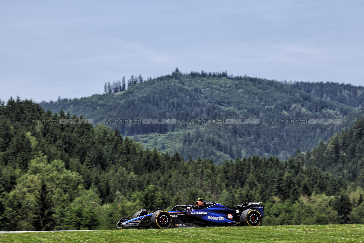 GP AUSTRIA, Logan Sargeant (USA) Williams Racing FW46.

29.06.2024. Formula 1 World Championship, Rd 11, Austrian Grand Prix, Spielberg, Austria, Sprint e Qualifiche Day.

- www.xpbimages.com, EMail: requests@xpbimages.com © Copyright: Bearne / XPB Images