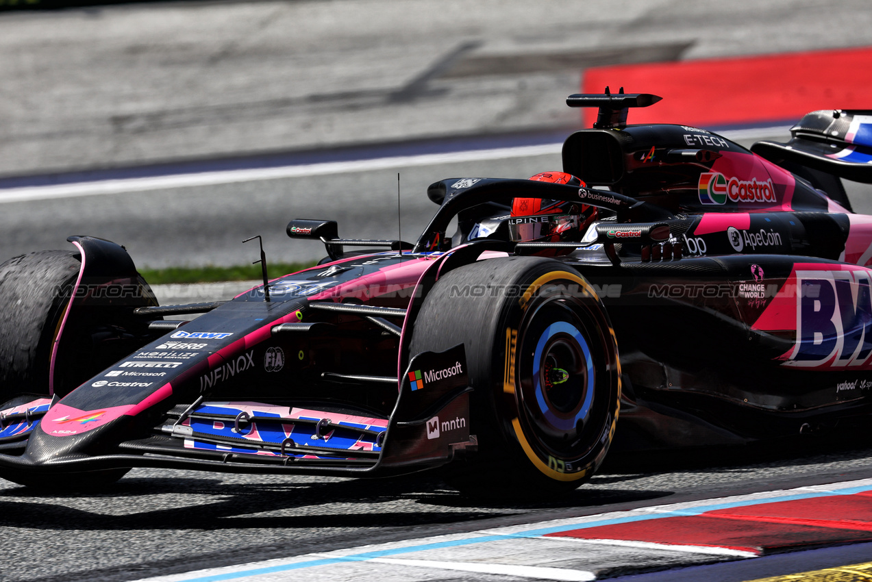 GP AUSTRIA, Esteban Ocon (FRA) Alpine F1 Team A524.

29.06.2024. Formula 1 World Championship, Rd 11, Austrian Grand Prix, Spielberg, Austria, Sprint e Qualifiche Day.

 - www.xpbimages.com, EMail: requests@xpbimages.com © Copyright: Coates / XPB Images