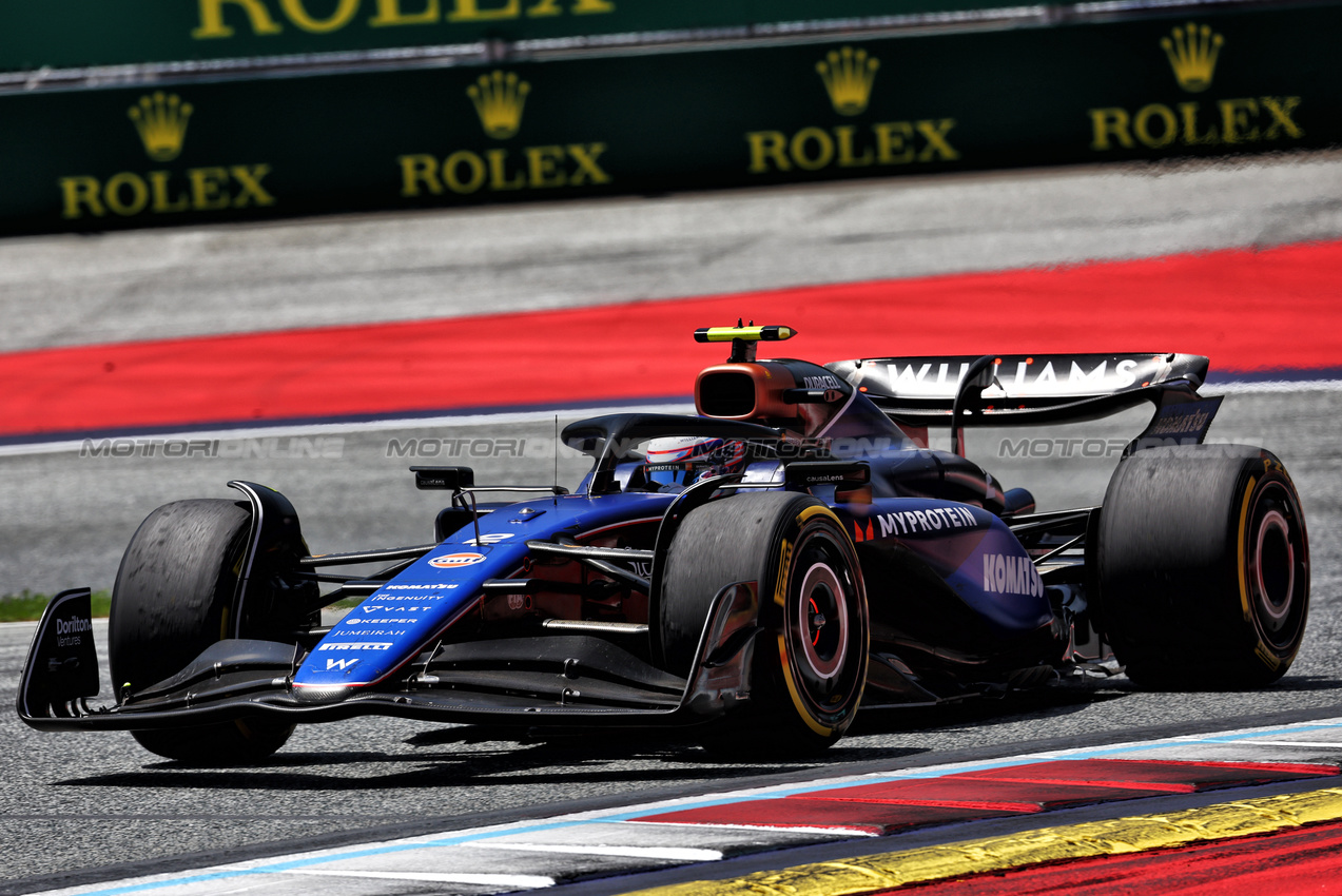 GP AUSTRIA, Logan Sargeant (USA) Williams Racing FW46.

29.06.2024. Formula 1 World Championship, Rd 11, Austrian Grand Prix, Spielberg, Austria, Sprint e Qualifiche Day.

 - www.xpbimages.com, EMail: requests@xpbimages.com © Copyright: Coates / XPB Images