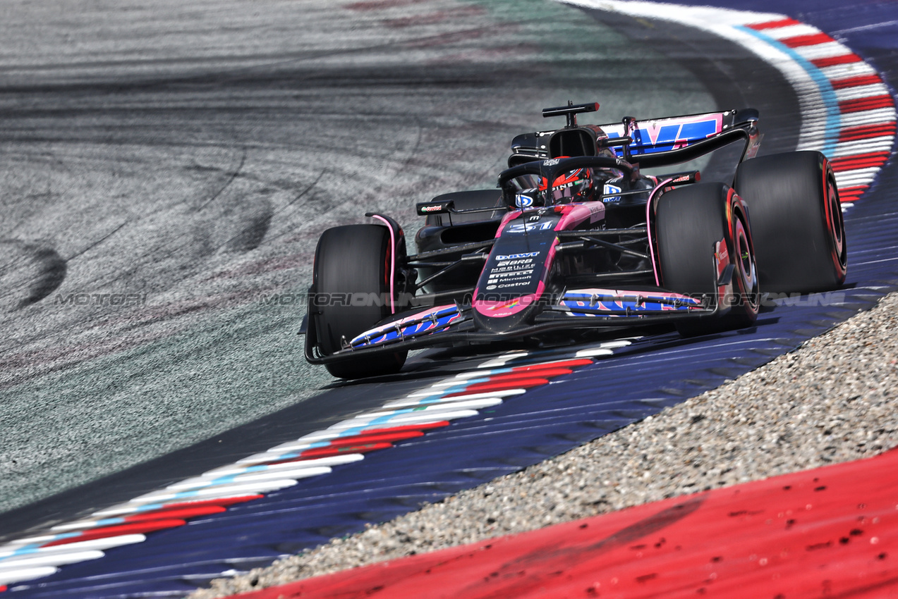 GP AUSTRIA, Esteban Ocon (FRA) Alpine F1 Team A524.

29.06.2024. Formula 1 World Championship, Rd 11, Austrian Grand Prix, Spielberg, Austria, Sprint e Qualifiche Day.

- www.xpbimages.com, EMail: requests@xpbimages.com © Copyright: Charniaux / XPB Images