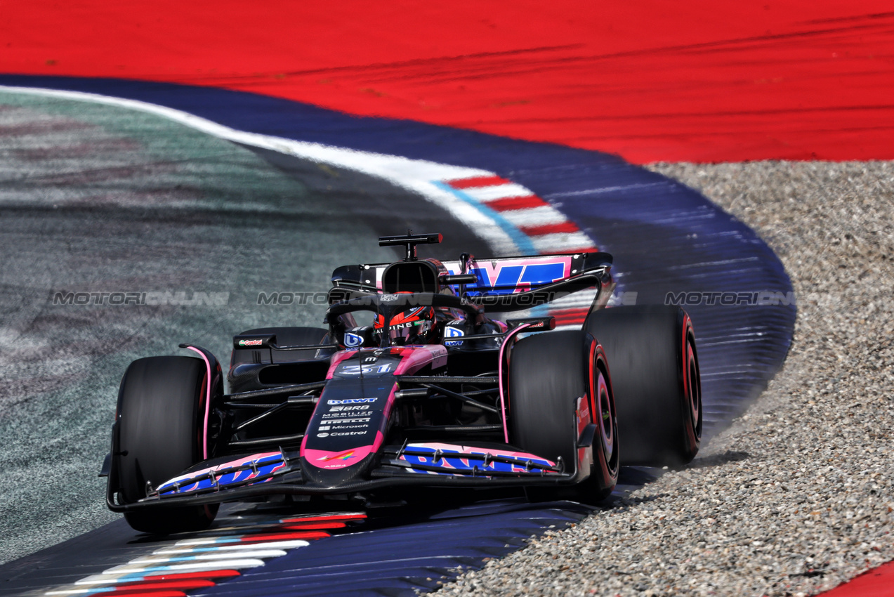 GP AUSTRIA, Esteban Ocon (FRA) Alpine F1 Team A524.

29.06.2024. Formula 1 World Championship, Rd 11, Austrian Grand Prix, Spielberg, Austria, Sprint e Qualifiche Day.

- www.xpbimages.com, EMail: requests@xpbimages.com © Copyright: Charniaux / XPB Images