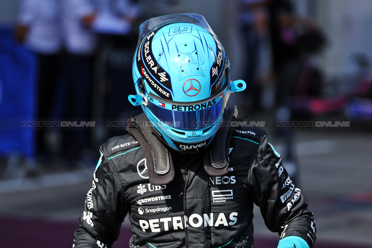 GP AUSTRIA, George Russell (GBR) Mercedes AMG F1 in qualifying parc ferme.

29.06.2024. Formula 1 World Championship, Rd 11, Austrian Grand Prix, Spielberg, Austria, Sprint e Qualifiche Day.

- www.xpbimages.com, EMail: requests@xpbimages.com © Copyright: Batchelor / XPB Images