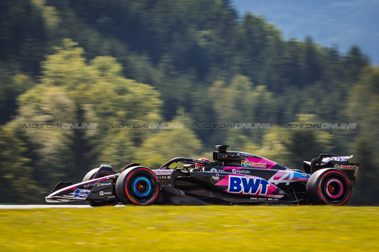 GP AUSTRIA, Esteban Ocon (FRA) Alpine F1 Team A524.

29.06.2024. Formula 1 World Championship, Rd 11, Austrian Grand Prix, Spielberg, Austria, Sprint e Qualifiche Day.

- www.xpbimages.com, EMail: requests@xpbimages.com © Copyright: Bearne / XPB Images