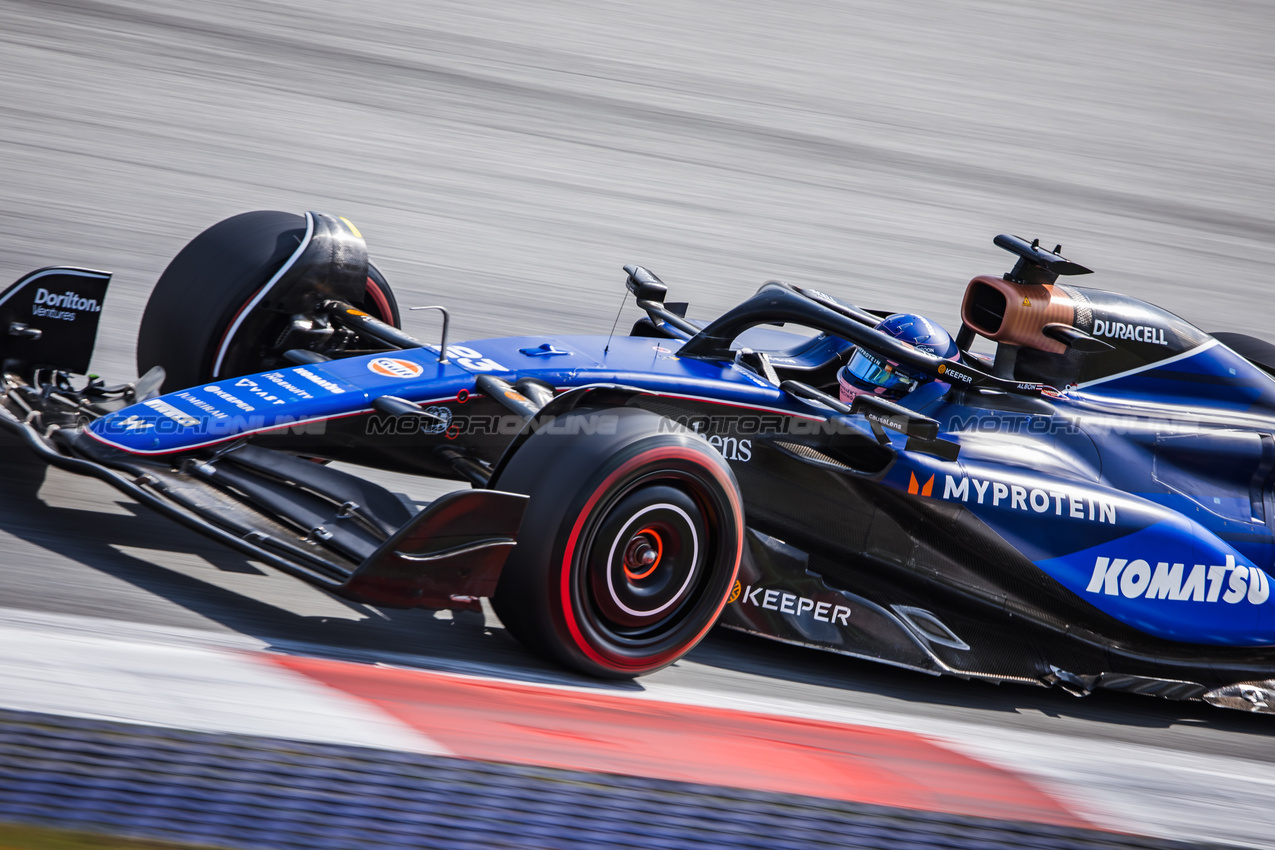 GP AUSTRIA, Alexander Albon (THA) Williams Racing FW46.

29.06.2024. Formula 1 World Championship, Rd 11, Austrian Grand Prix, Spielberg, Austria, Sprint e Qualifiche Day.

- www.xpbimages.com, EMail: requests@xpbimages.com © Copyright: Bearne / XPB Images